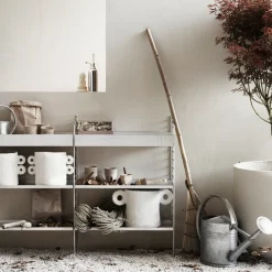 String String Shelves|Shelves & Shelving Systems*Outdoor shelf, Galvanized-58x30 cm-low edge Grey