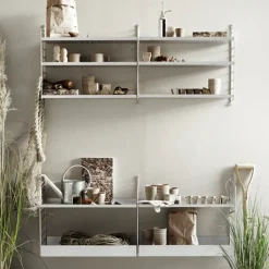 String Shelves & Shelving Systems|String Shelves*Outdoor shelf, Galvanized-58x30 cm-high edge Grey