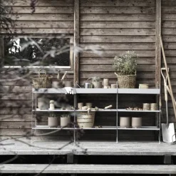 String String Shelves*Outdoor wall panel, Galvanized, 50x30 cm, 2-pack Grey