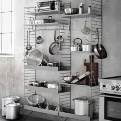 String Shelves & Shelving Systems|String Shelves*shelf metal, , 58x20 cm, low edge Black