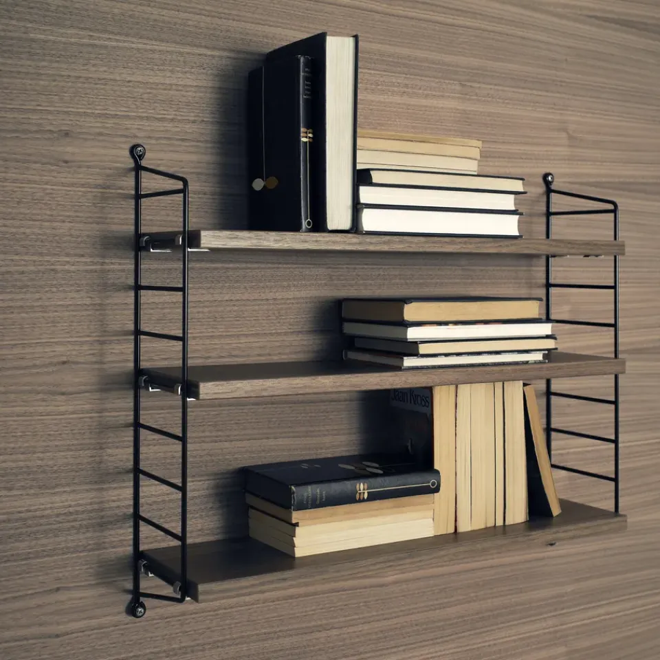 String String Shelves|Shelves & Shelving Systems*Shelf Pocket walnut-black, walnut-black BrownBlack