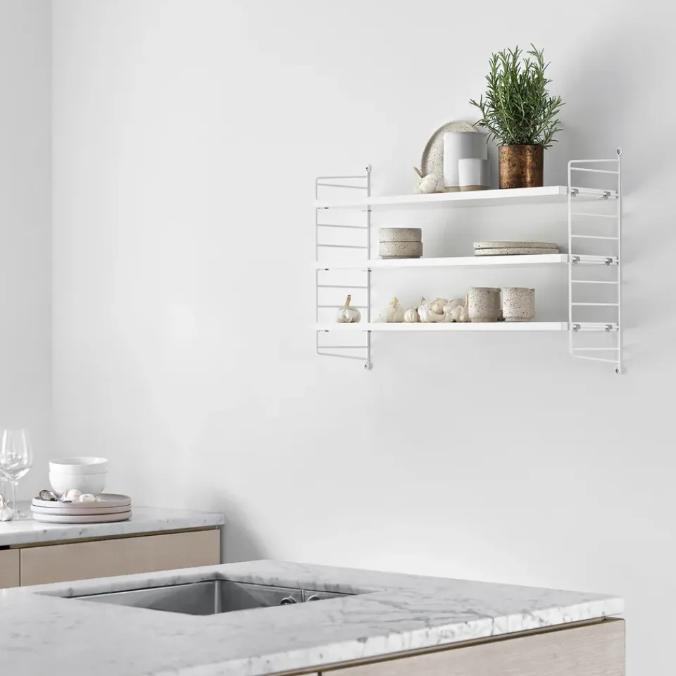 String Shelves & Shelving Systems|String Shelves*Shelf Pocket , White
