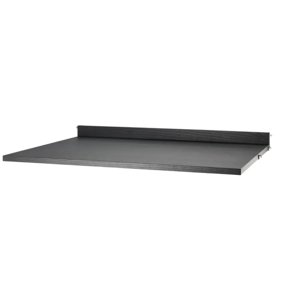 String Desks|String Shelves*worktop, -stained ash, 78x58 cm Black