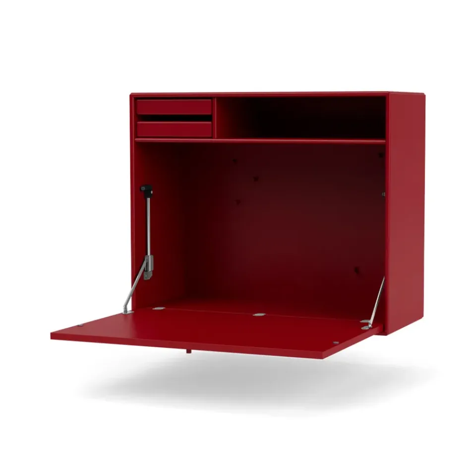 Montana Desks*STUDIO desk, wall hung, Beetroot 165 Red