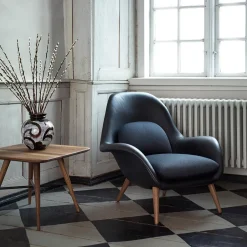 Fredericia Furniture Armchairs & Footstools*Swoon armchair, Hallingdal 65 180-oiled oak Grey