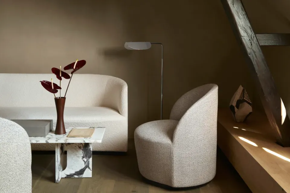 Audo Copenhagen Armchairs & Footstools*Tearoom lounge chair Swivel, Safire 004 Grey