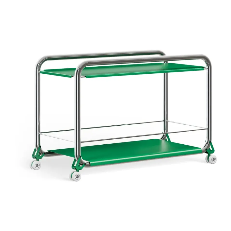 Lammhults Serving Trolleys*Tension trolley, Krom-green GreenSilver-coloured