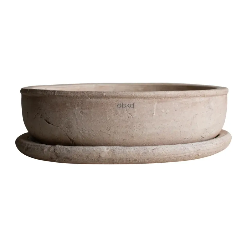 DBKD Garden Details & Accessories*Terra bowl planter, Sand, Ø30x10.5 cm Beige