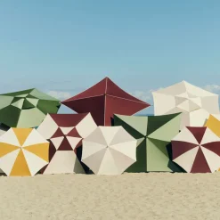 HAY Sun Protection*Terrazza Hexagon parasol, Off-white -grey Multi