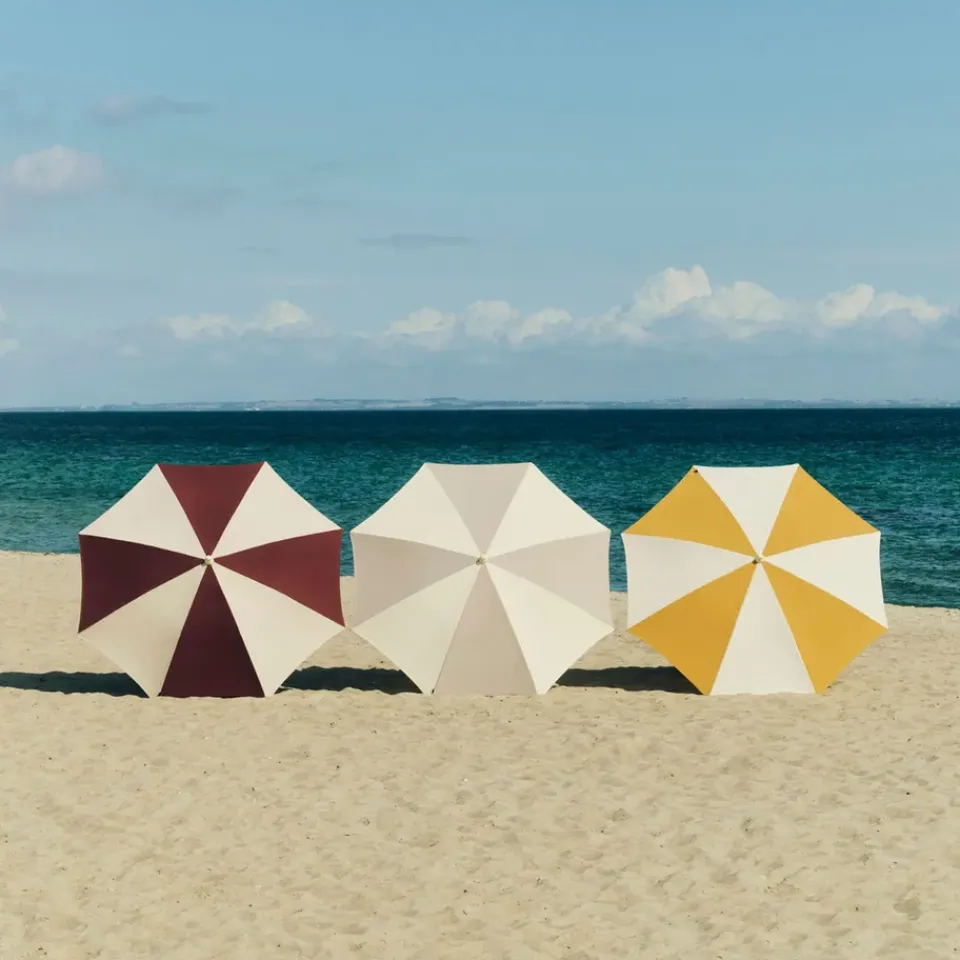 HAY Sun Protection*Terrazza Octagon parasol, Off white-ochre Multi