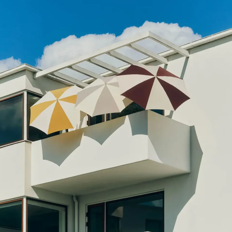HAY Sun Protection*Terrazza Octagon parasol, Off-white -grey Multi
