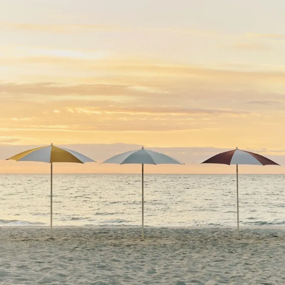 HAY Sun Protection*Terrazza Octagon parasol, Off-white -grey Multi
