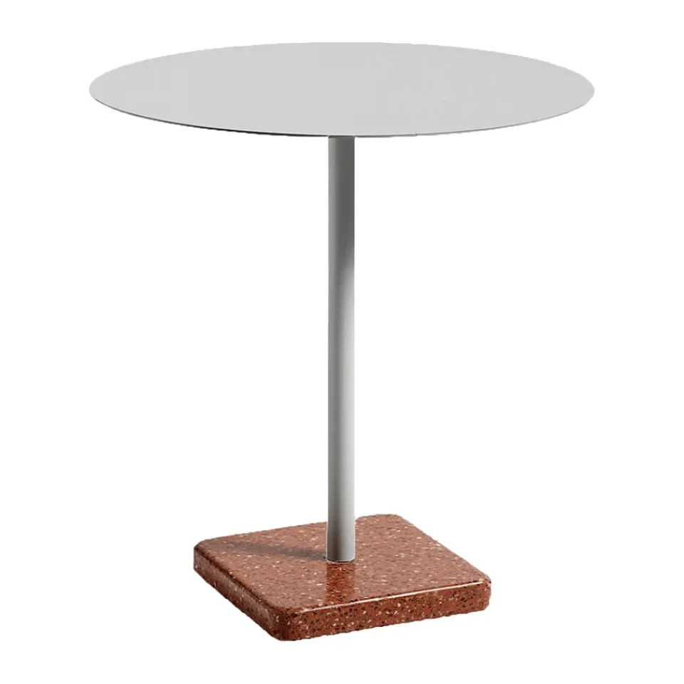 HAY Dining Tables*Terrazzo dining table Ø70 cm, Red terrazzo-sky grey RedGrey