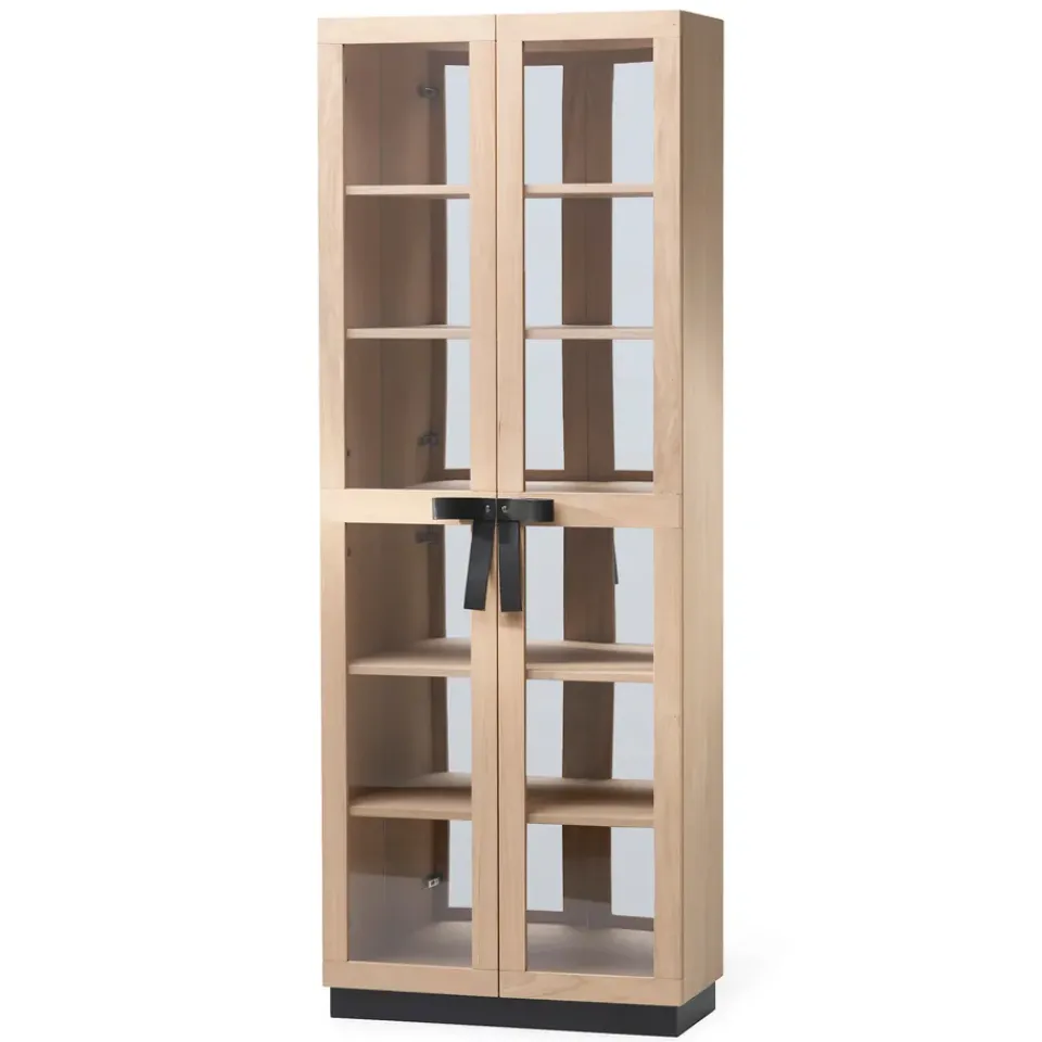 A2 Display & Glass Cabinets*The Bow display cabinet, White oiled oak Beige