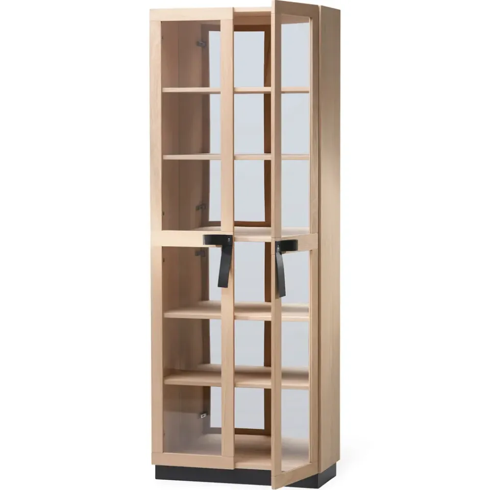 A2 Display & Glass Cabinets*The Bow display cabinet, White oiled oak Beige