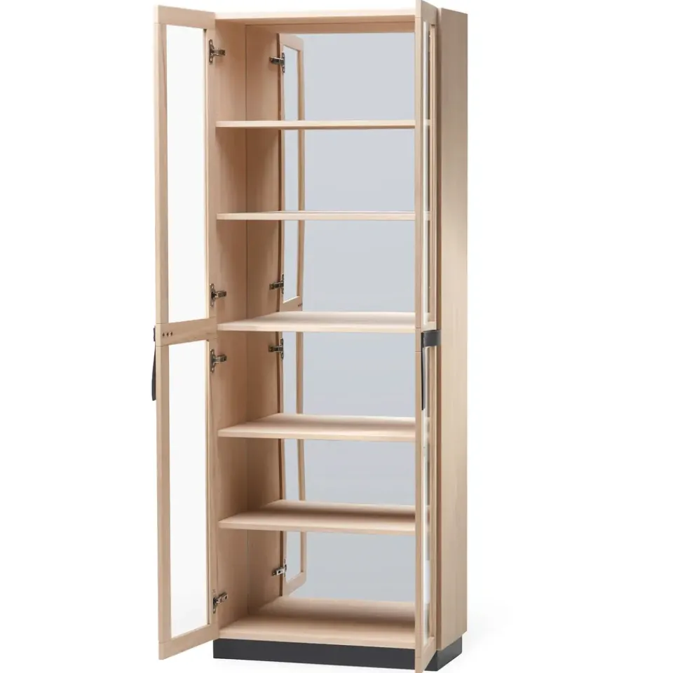 A2 Display & Glass Cabinets*The Bow display cabinet, White oiled oak Beige