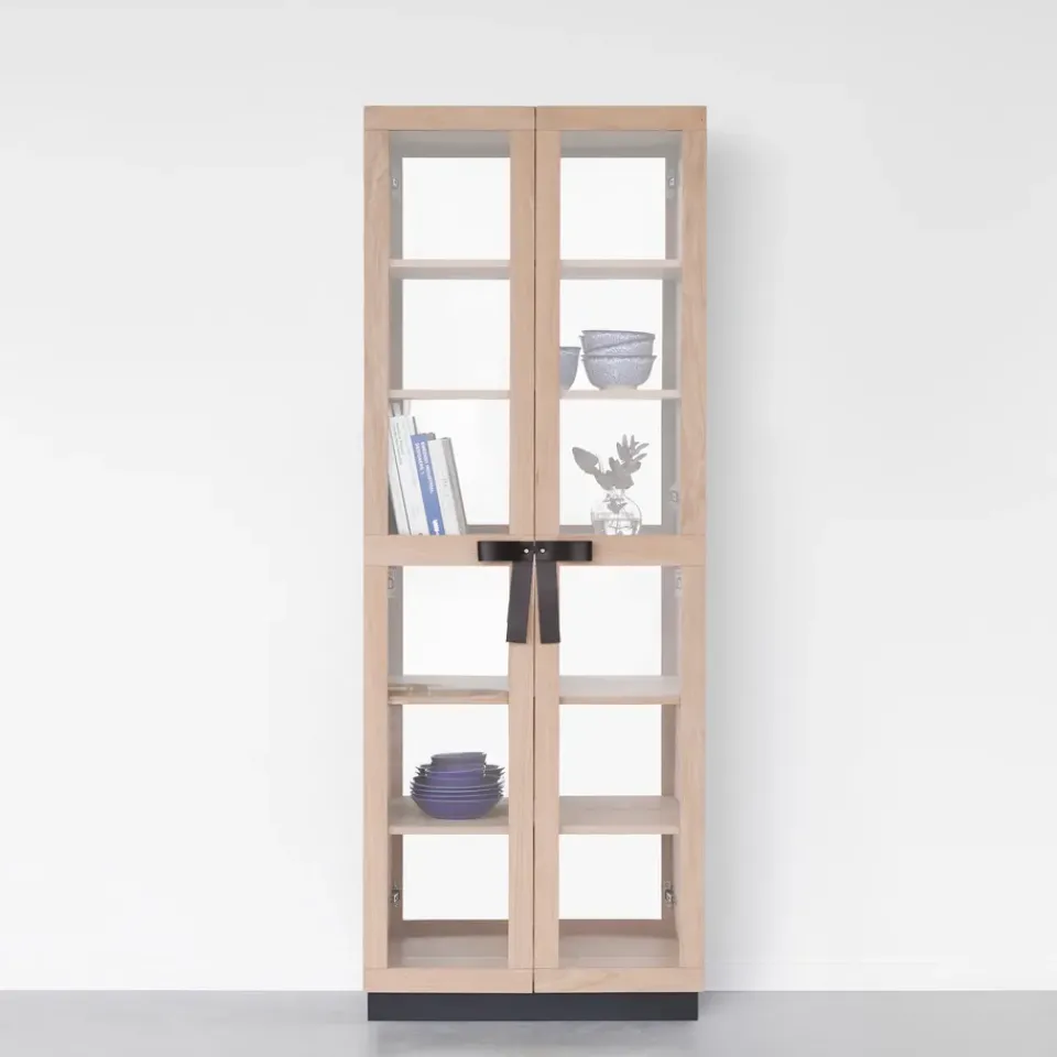 A2 Display & Glass Cabinets*The Bow display cabinet, White oiled oak Beige