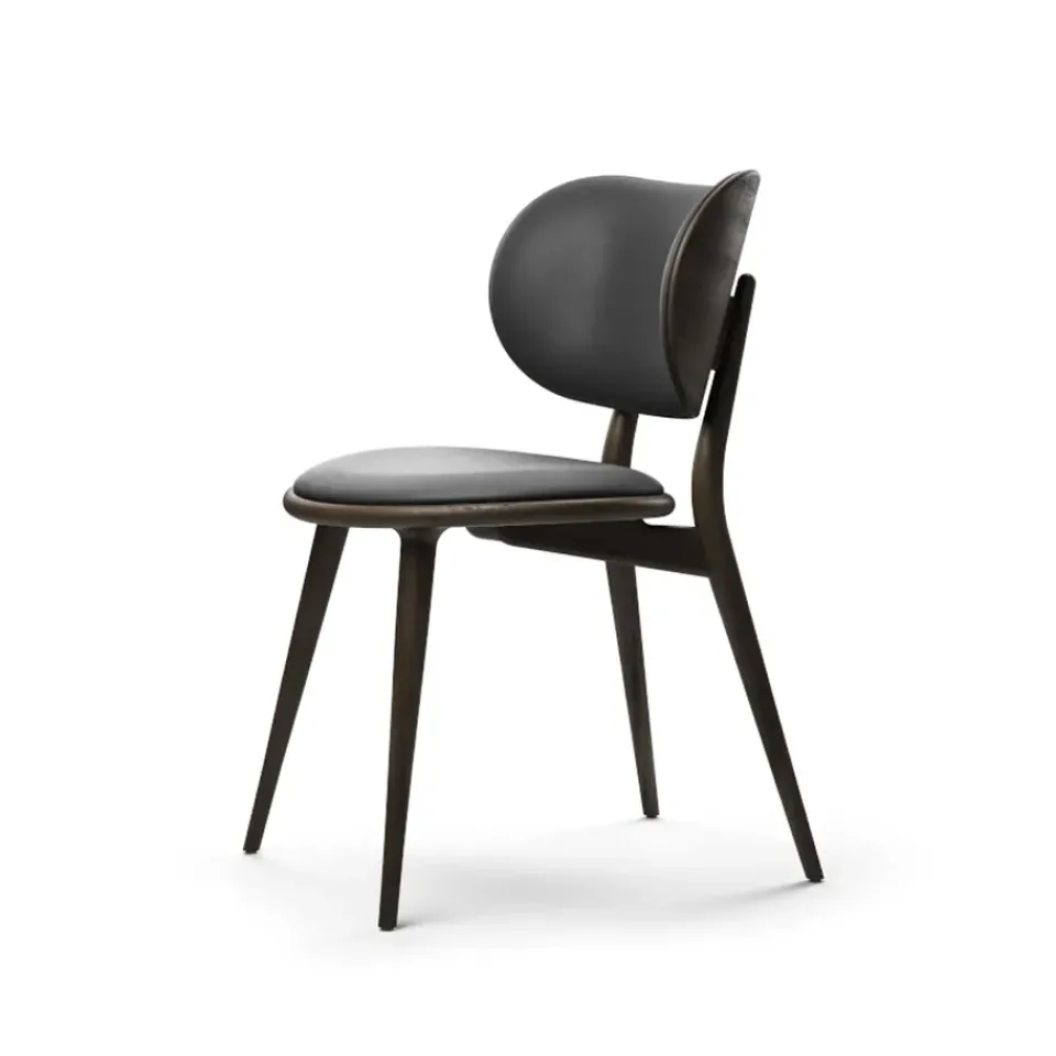 Mater Chairs*The Dining Chair chair, leather , stained beech Black