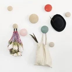 Muuto Clothes Hooks & Hangers*The Dots clothes hook oak, Ø13 cm Brown