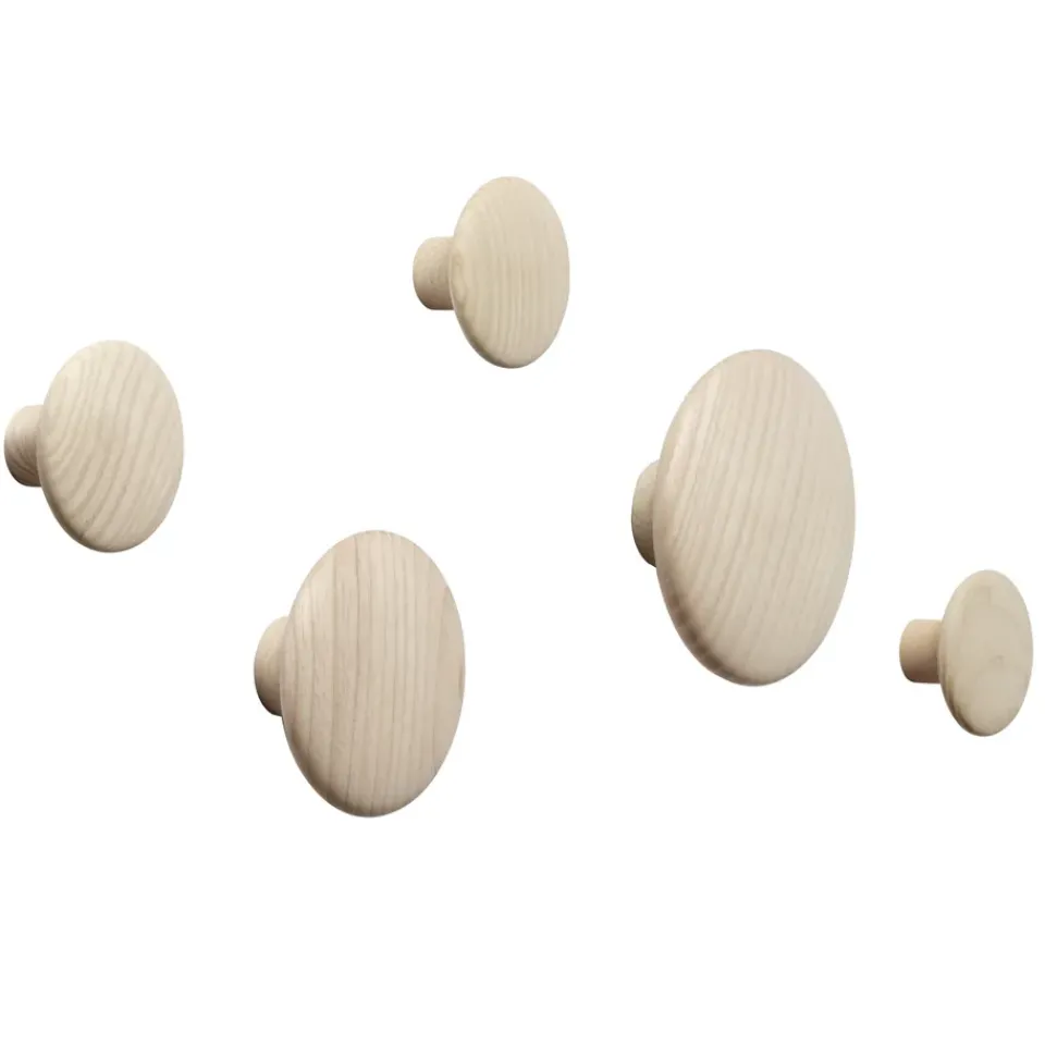 Muuto Clothes Hooks & Hangers*The Dots coat hook ash, Extra small Beige