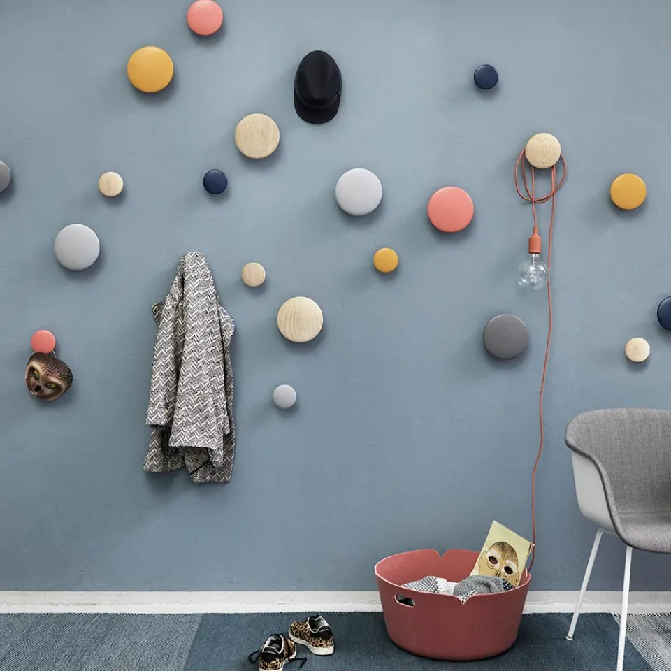 Muuto Clothes Hooks & Hangers*The Dots coat hook ash, Extra small Beige