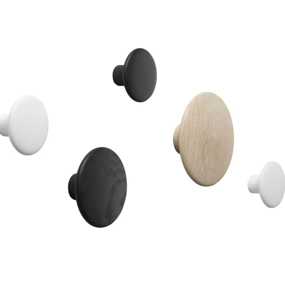 Muuto Clothes Hooks & Hangers*The Dots coat hook , Ø9 cm Black
