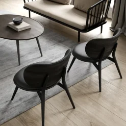 Mater Armchairs & Footstools|Chairs*The Lounge Chair lounge chair, leather , stained beech stand Black