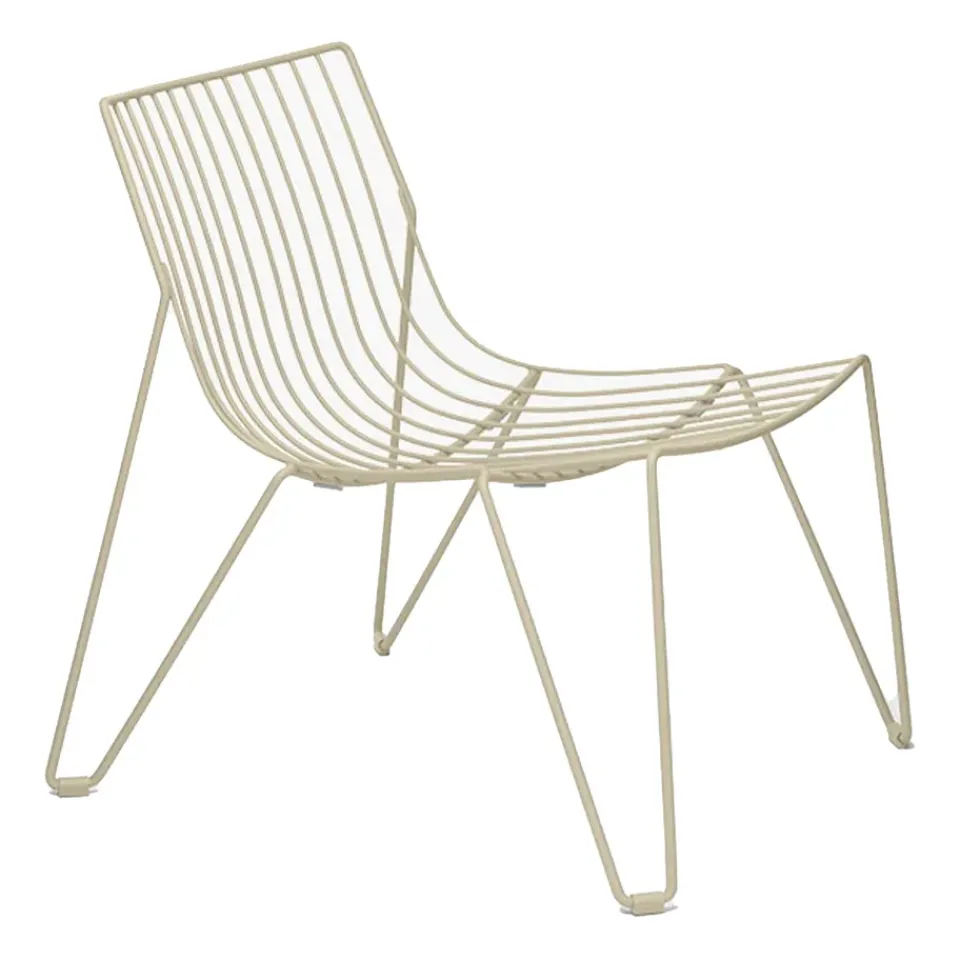Massproductions Outdoor Lounge Furniture*Tio easy chair lounge chair, Ivory Beige