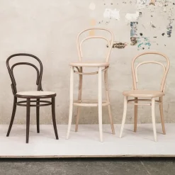 TON Chairs*no.14 chair, Coffee B4-New rattan seat Brown