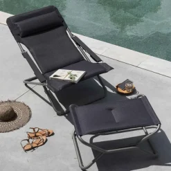 Lafuma Seating*Transabed BeComfort sun lounger, Becomfort dark Grey