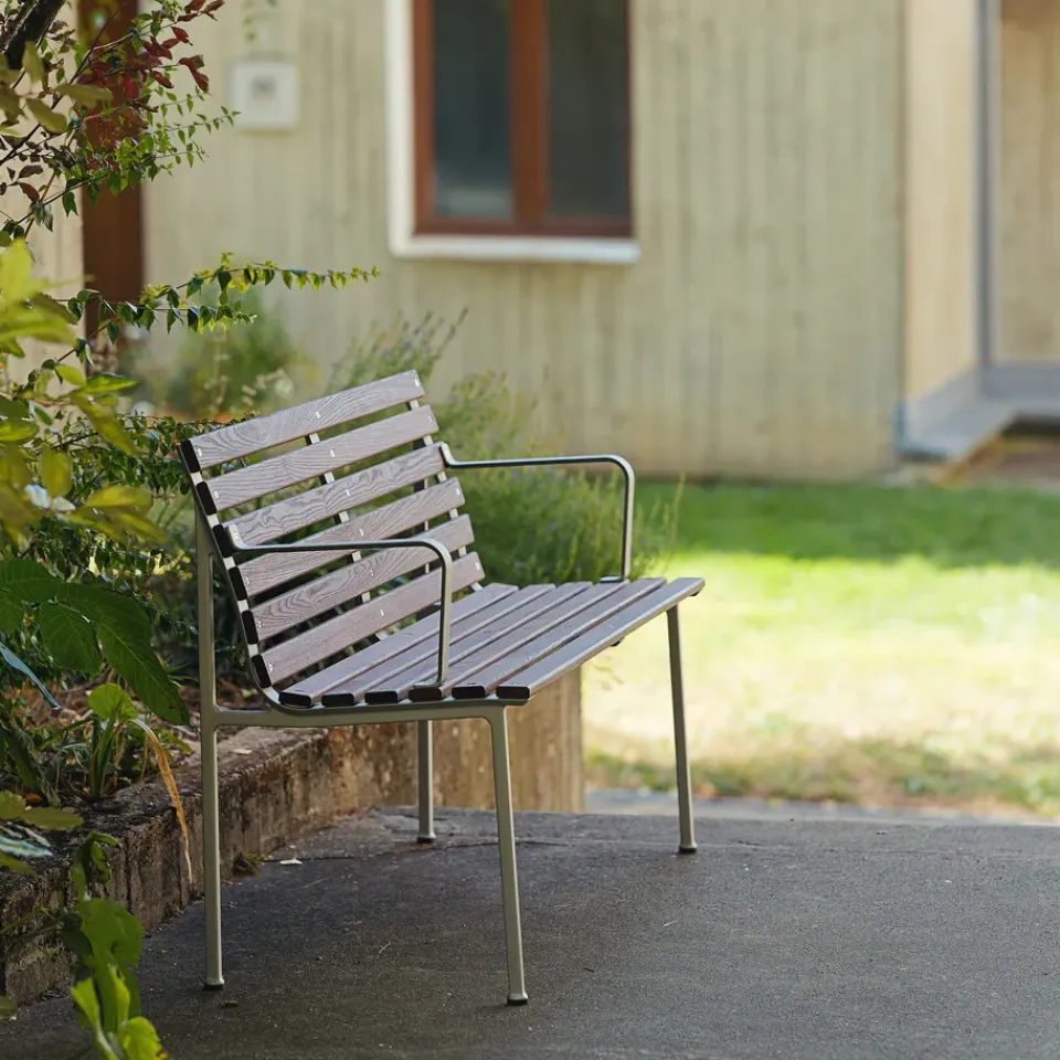 HAY Garden Sofas & Garden Benches*Traverse Dining bench with armrests., Oiled ash Brown