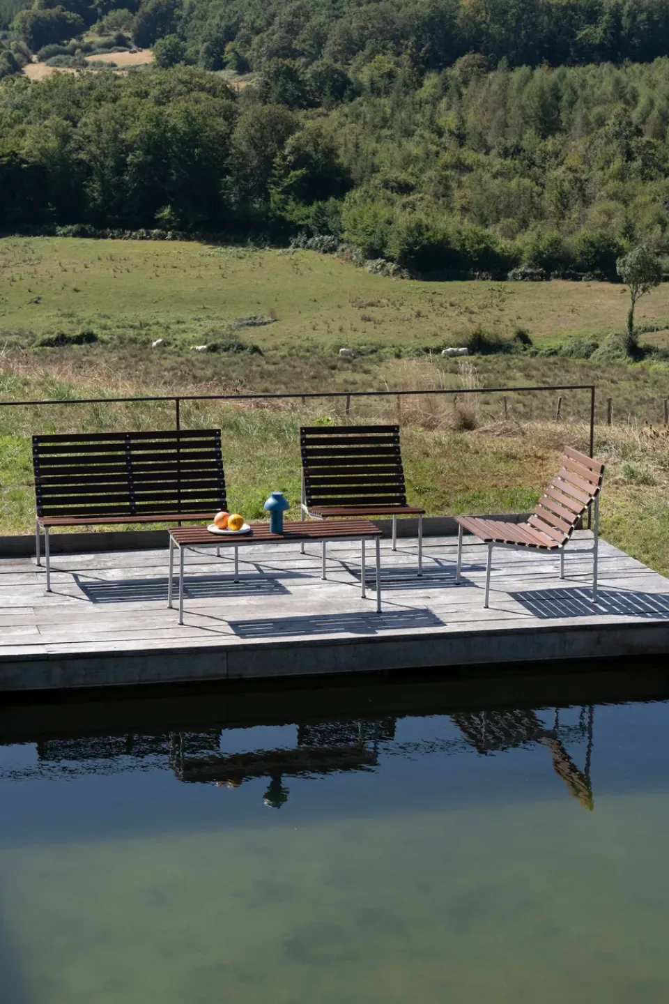 HAY Garden Sofas & Garden Benches*Traverse Lounge bench, Oiled ash Brown