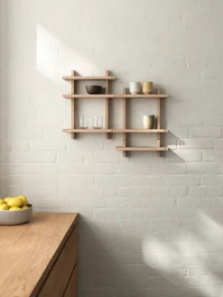 Andersen Furniture Shelves & Shelving Systems*Treat double wall shelf, Oak, 34x12x34 cm Beige