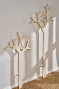 Swedese Clothes Racks, Coat Stands & Hangers*Tree wall wall-mounted coat hanger Special Edition 134 cm, White pigmented pine Brown