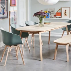 HAY Dining Tables*Triangle Leg dining table, Lacquered oak, 200x85 cm Beige