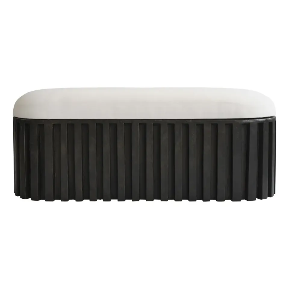 101 Copenhagen Benches*Tribu bench linen, Coffee-white chalk BrownBlack