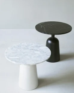Normann Copenhagen Side Tables*Turn adjustable table Ø55 cm, marble Black