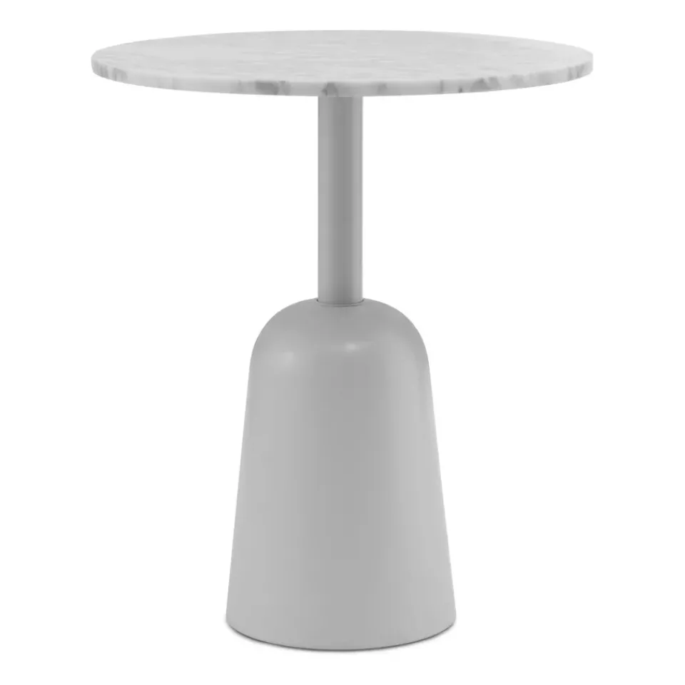 Normann Copenhagen Side Tables*Turn adjustable table Ø55 cm, marble White