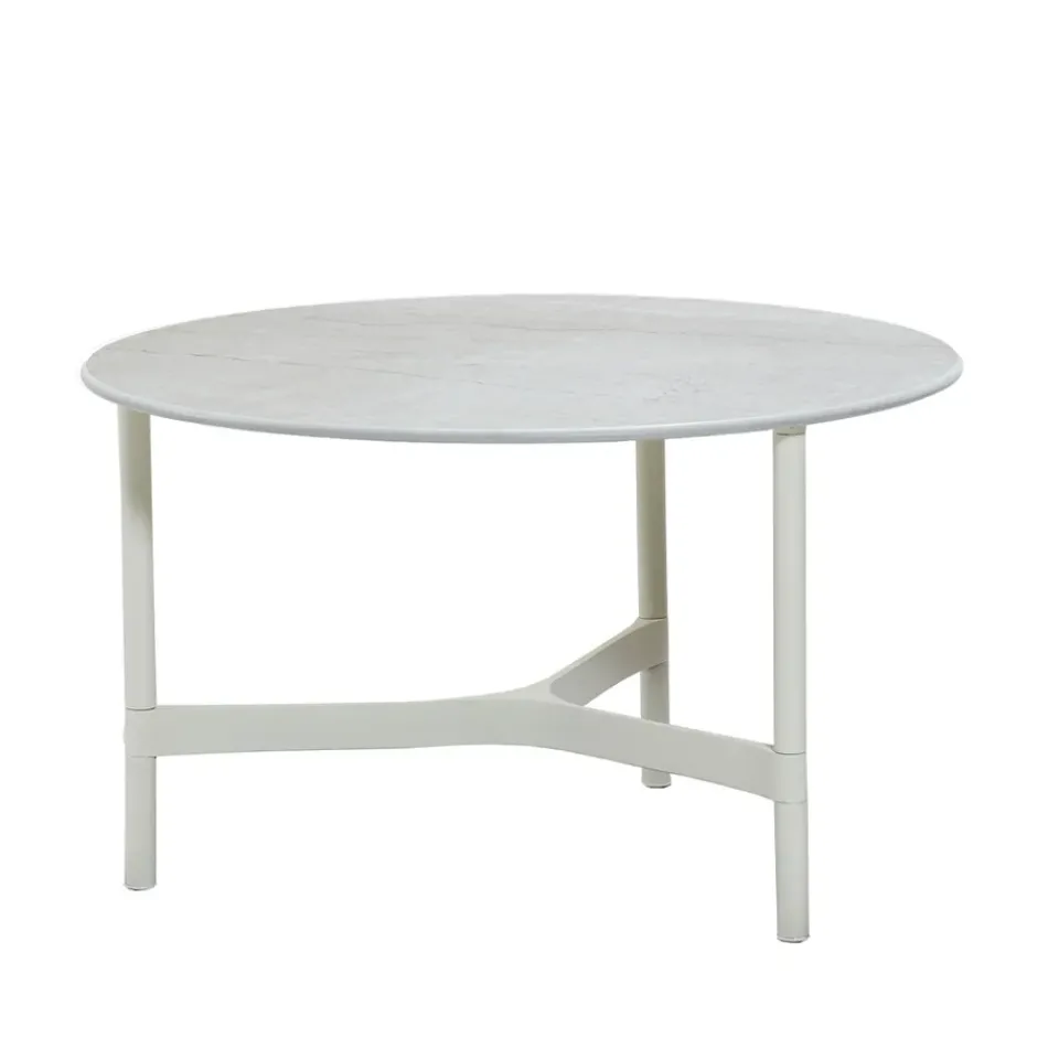 Cane-line Table For Outdoor Use|Outdoor Lounge Furniture*Twist coffee table medium Ø70 cm, - White