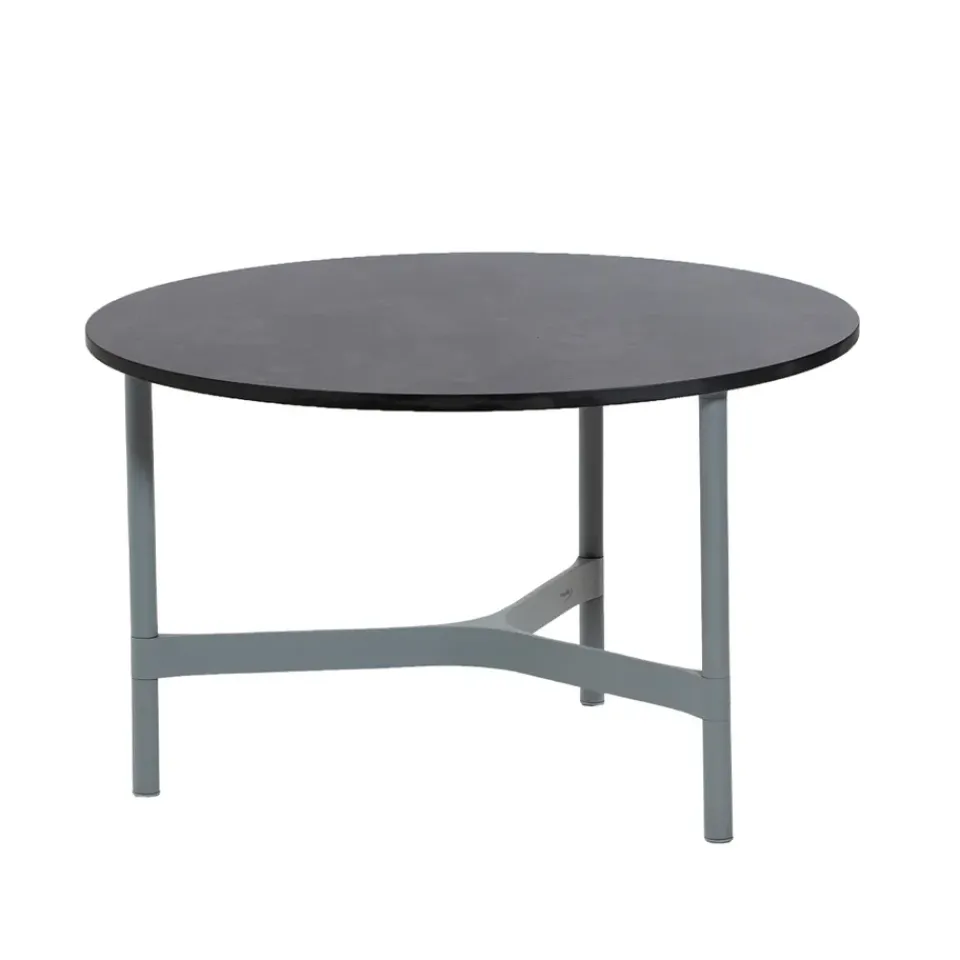 Cane-line Table For Outdoor Use|Outdoor Lounge Furniture*Twist coffee table medium Ø70 cm, Dark -light Grey