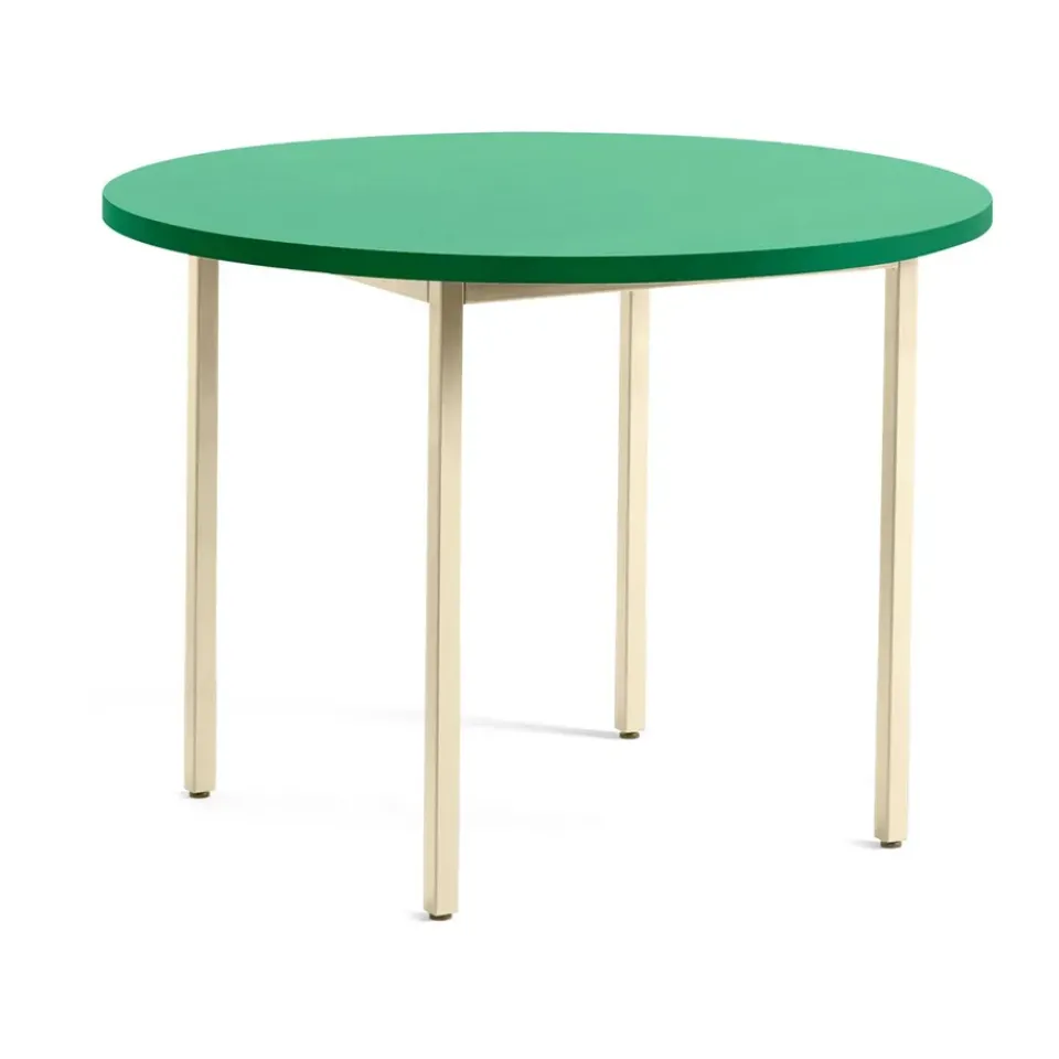 HAY Dining Tables*Two-Colour dining table Ø105 cm, Ivory-green mint WhiteGreen