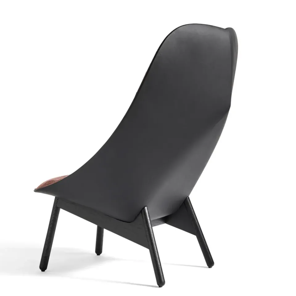 HAY Armchairs & Footstools*Uchiwa lounge chair, /white- oak- leather Black