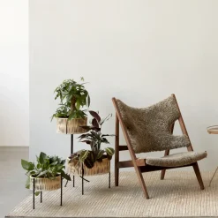 Audo Copenhagen Garden Details & Accessories*Umanoff planter flower box rattan-steel, h69 cm Ø36,5 cm Beige