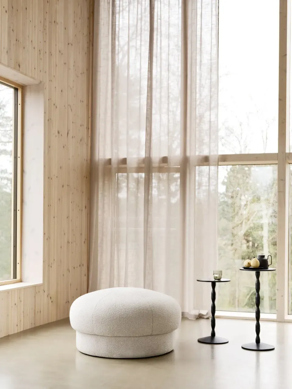 Design House Stockholm Sitting Poufs*Uno pouf Ø94 cm, Cream Beige