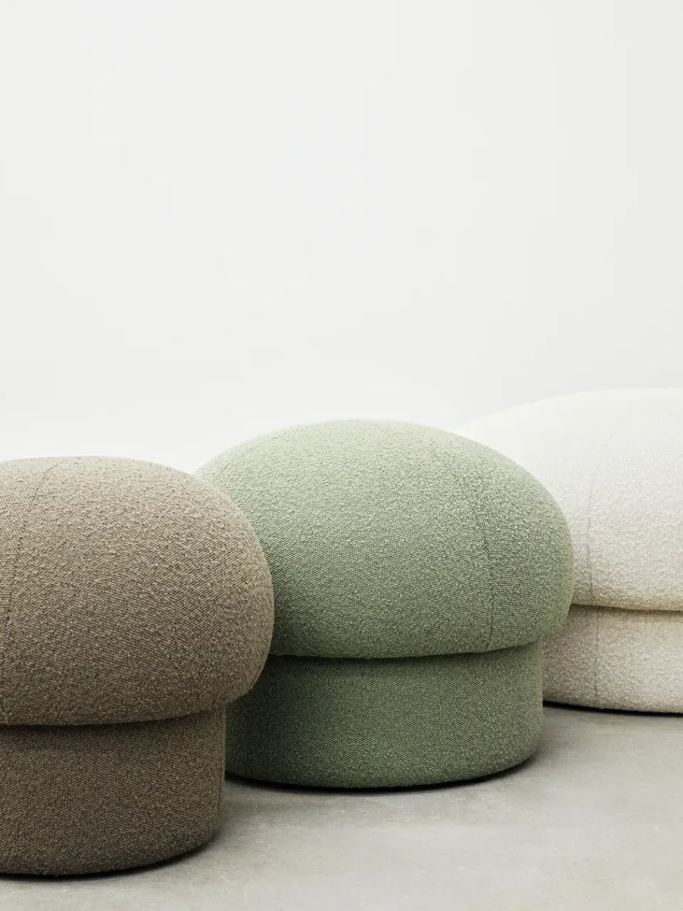 Design House Stockholm Sitting Poufs*Uno pouf Ø65 cm, Cream White