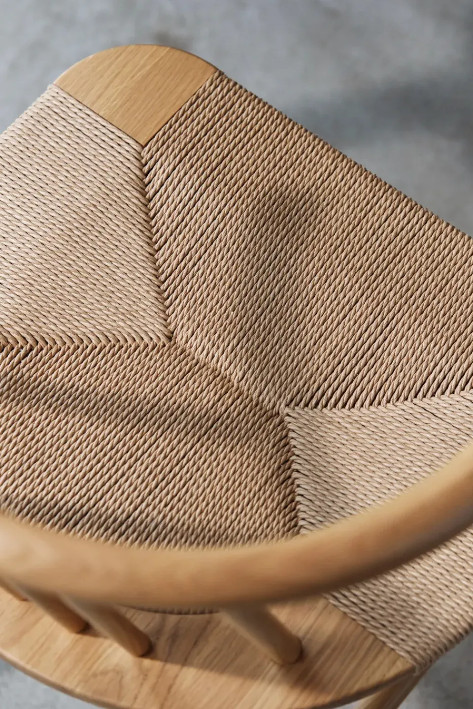 NJRD Chairs*VIOR dining chair wicker seat, Lacquered oak-nature Beige