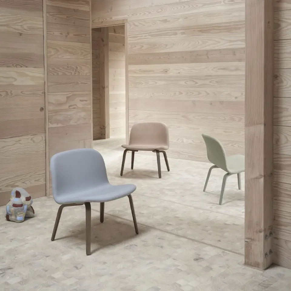 Muuto Chairs|Armchairs & Footstools*Visu lounge chair upholstered chair, Steelcut 120-brown stained oak Blue