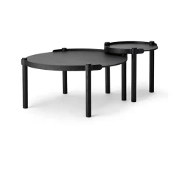Cooee Design Coffee Tables*Woody table Ø45 cm, stained oak Black