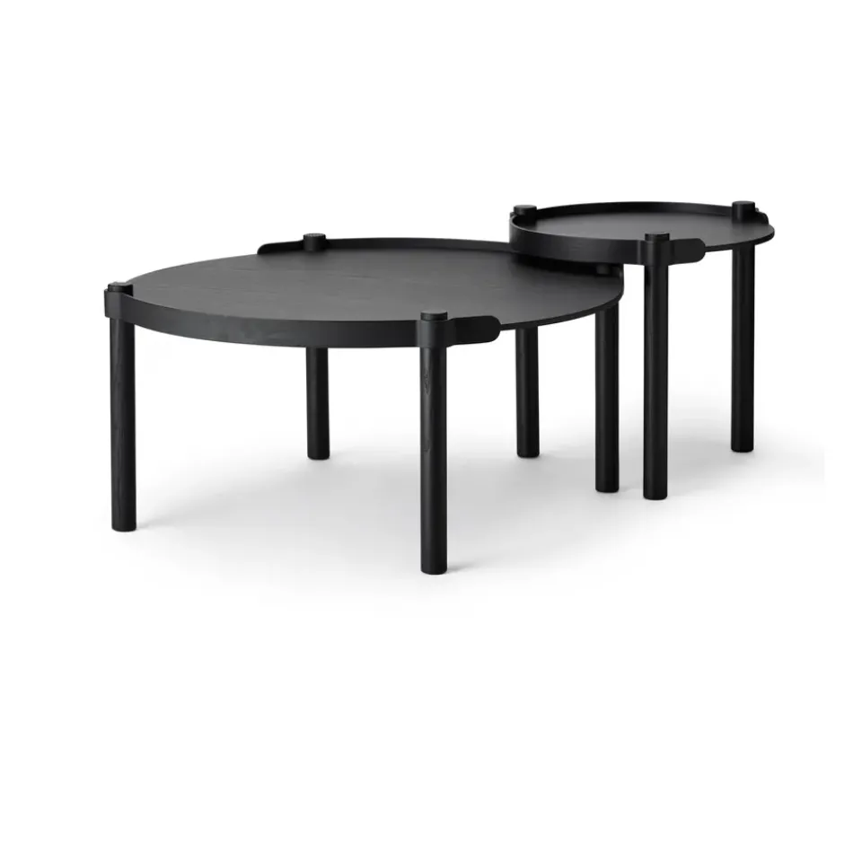 Cooee Design Coffee Tables*Woody table Ø45 cm, stained oak Black