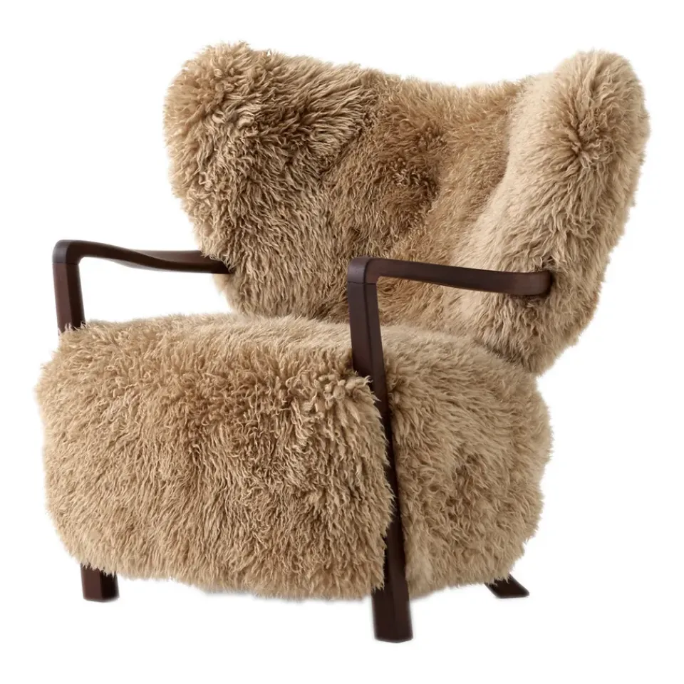 &Tradition Armchairs & Footstools*Wulff Lounge Chair ATD2 armchair, Oiled walnut-Sheepskin honey WhiteBrown